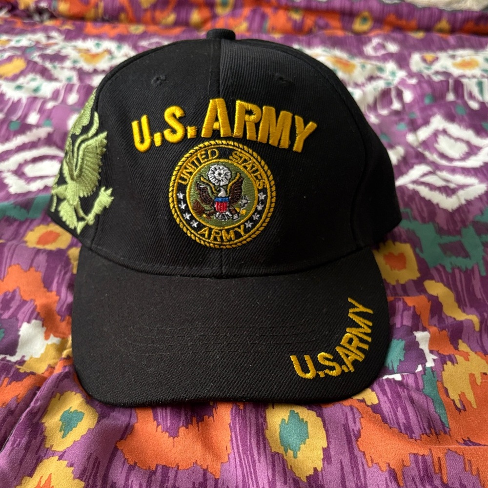 U.S. Army Black Cap with Embroidered Logo